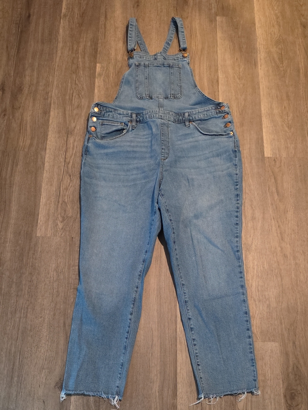 Universal Thread Raw Hem Light Blue Women's Overalls 18